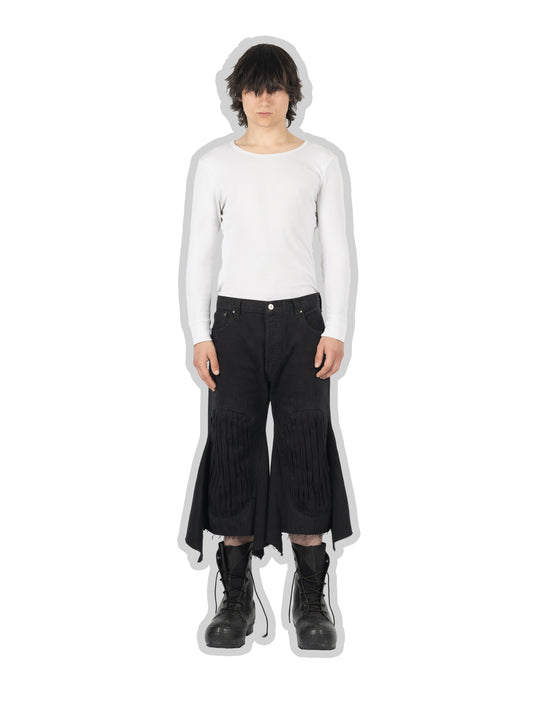 Abyss Black Jeans-Shorts