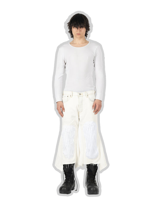 Bliss White Jeans-Shorts