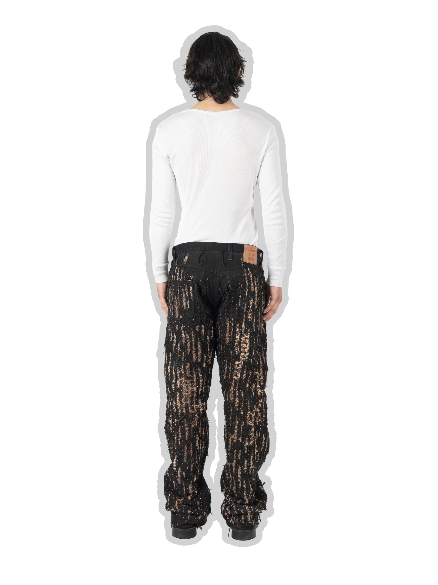 Leopard Boro Denim