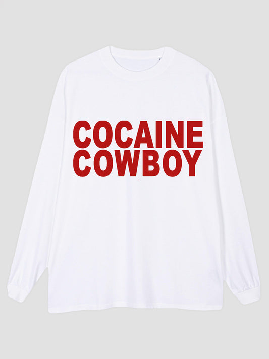 Cocaine Cowboy Crack-White Longsleeve (SAMPLE)