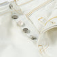 Bliss White Jeans-Shorts