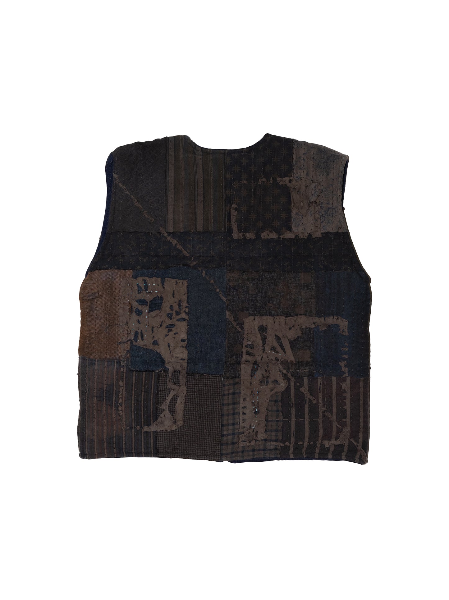 SASHIKO PATCHWORK PUFFER VEST