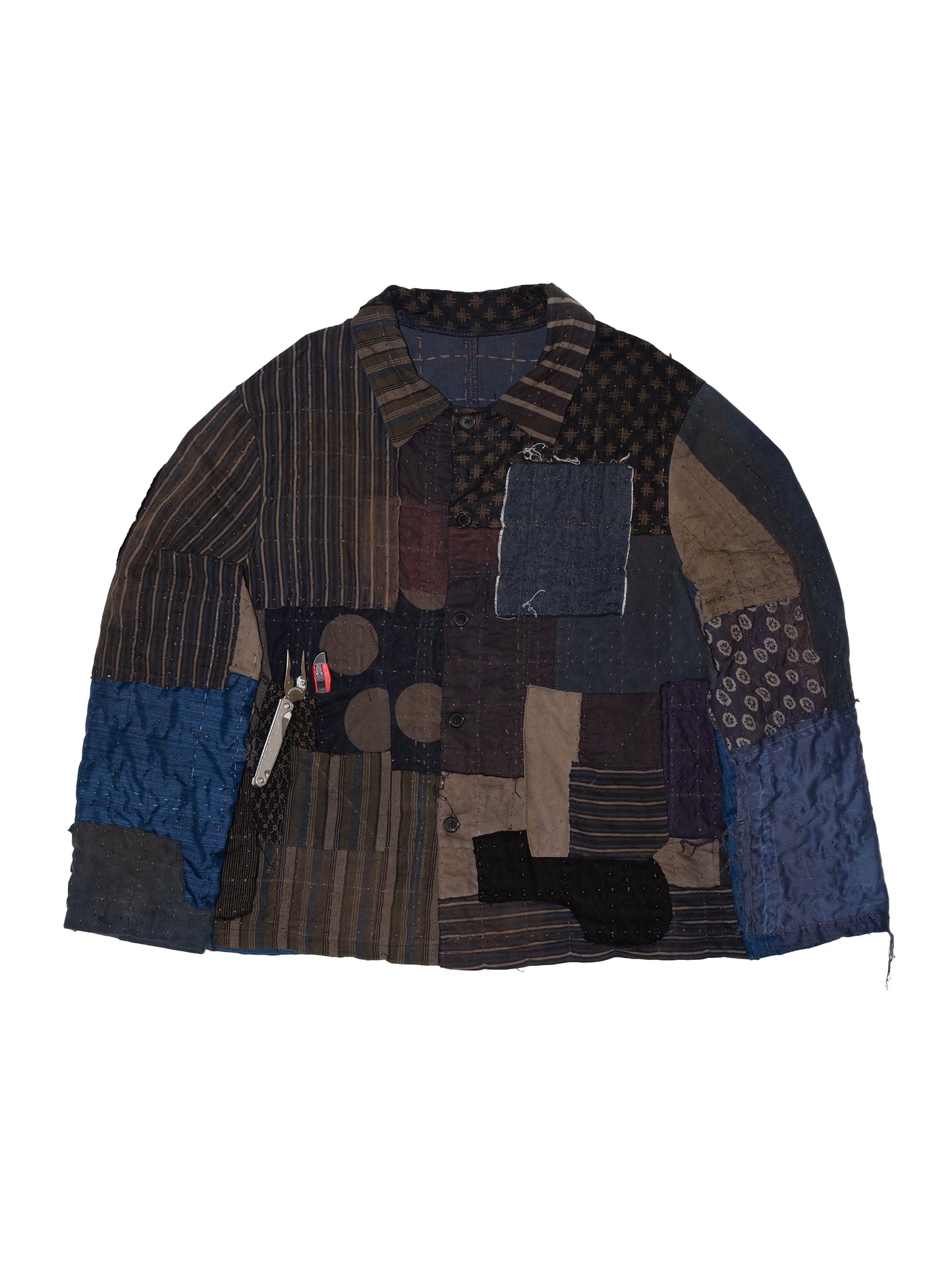 SASHIKO PATCHWORK CHORE JACKET