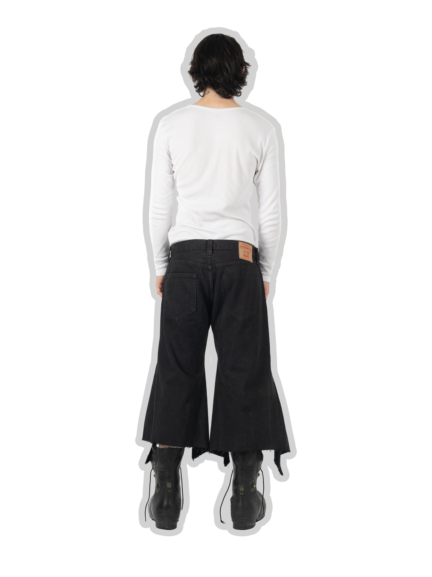 Abyss Black Jeans-Shorts