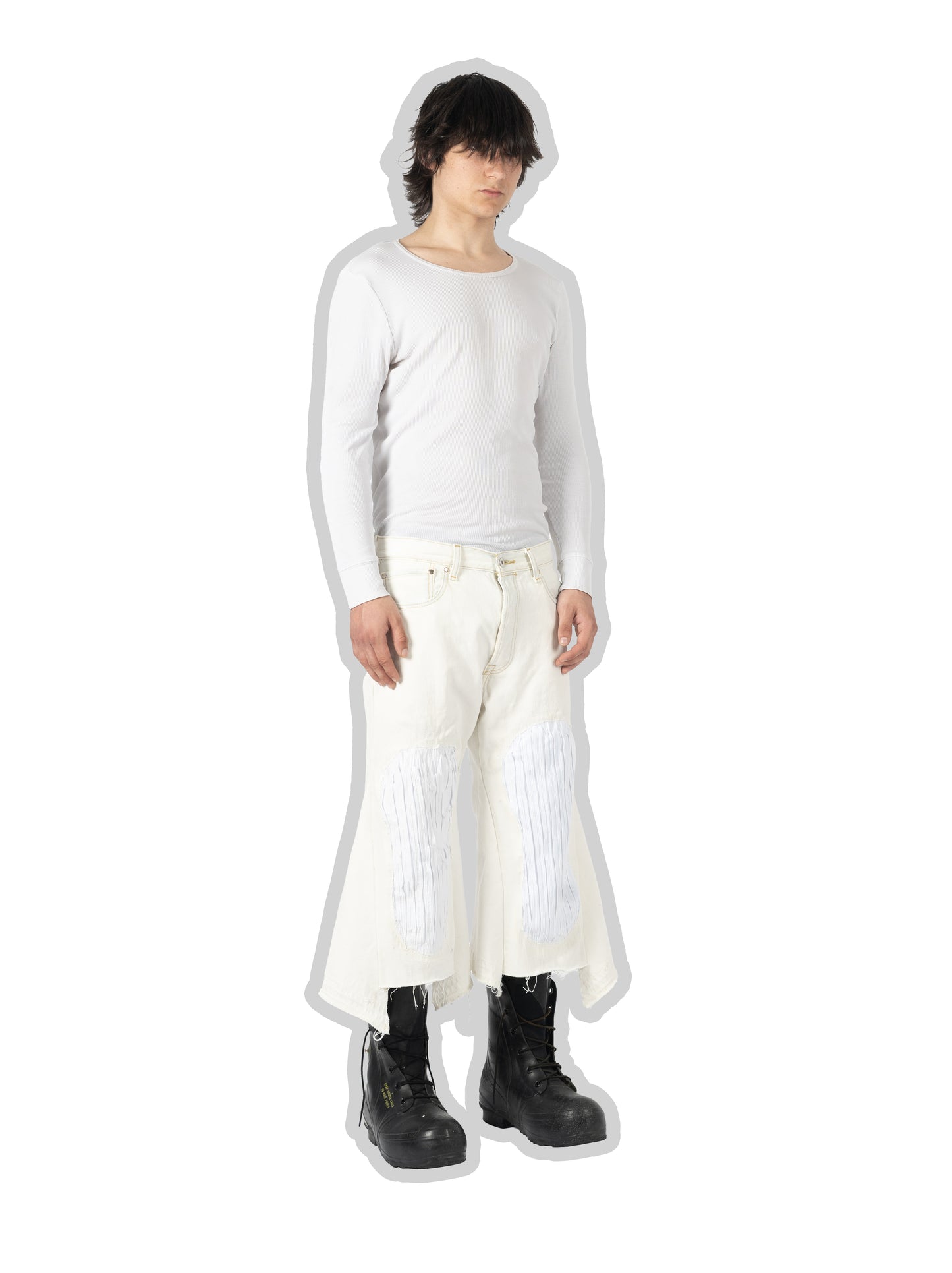 Bliss White Jeans-Shorts