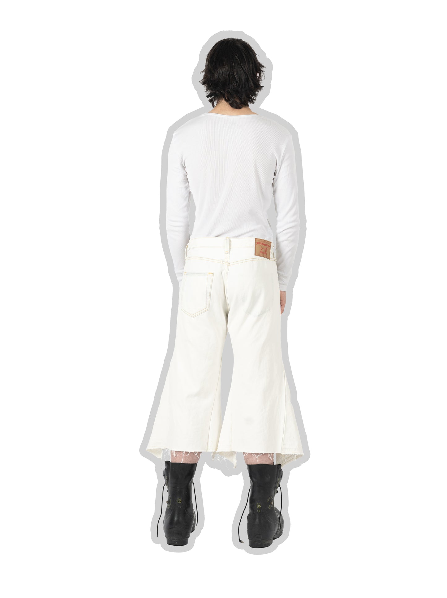 Bliss White Jeans-Shorts