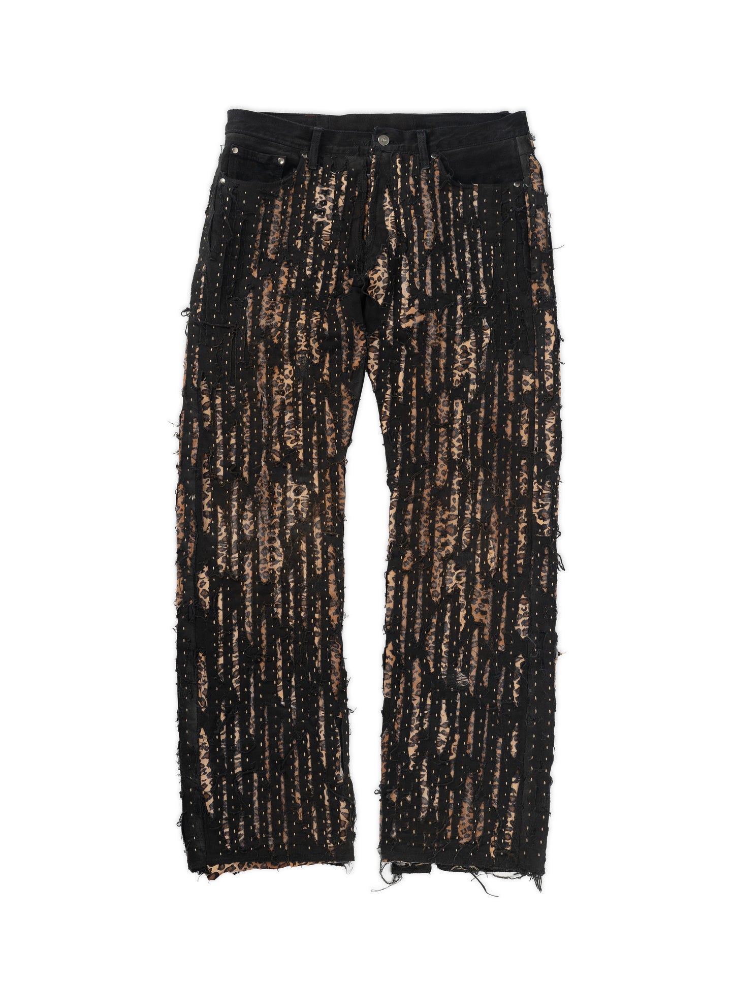 Leopard Boro Denim